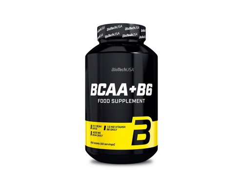 Амінокислота BCAA з вітаміном B6 BioTech USA, 200 таблеток Амінокислота BCAA з вітаміном B6 BioTech USA, 200 таблеток