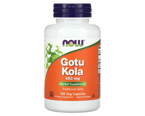 Готу Кола Now Foods 450 мг, 100 рослинних капсул Готу Кола Now Foods 450 мг, 100 рослинних капсул