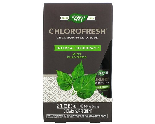 Хлорофилл в каплях Nature's Way 59 мл со вкусом мяты Хлорофилл в каплях Nature's Way 59 мл со вкусом мяты