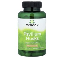 Шелуха подорожника Swanson (Psyllium Husk) 610 мг, 100 вегетарианских капсул