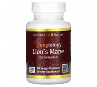 Їжовик гребінчастий California Gold Nutrition (Lion's Mane) 600 мг, 90 рослинних капсул