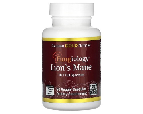 Їжовик гребінчастий California Gold Nutrition (Lion's Mane) 600 мг, 90 рослинних капсул Їжовик гребінчастий California Gold Nutrition (Lion's Mane) 600 мг, 90 рослинних капсул
