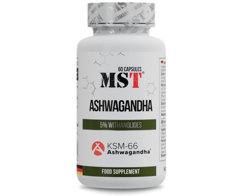 Корінь ашваганди KSM-66 MST (Ashwagandha) 60 капсул Корінь ашваганди KSM-66 MST (Ashwagandha) 60 капсул