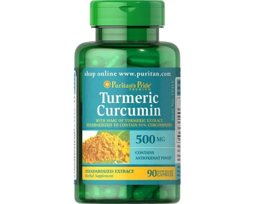 Куркумін Puritan's Pride (Turmeric Curcumin) 500 мг, 90 капсул Куркумін Puritan's Pride (Turmeric Curcumin) 500 мг, 90 капсул