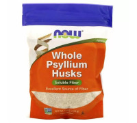 Подорожник, Whole Psyllium Husks, Now Foods, целая шелуха, 454 г