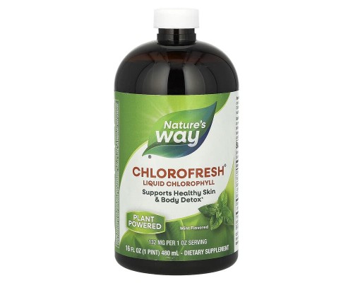 Рідкий Хлорофіл Nature's Way 480 мл з ароматом м'яти Рідкий Хлорофіл Nature's Way 480 мл з ароматом м'яти