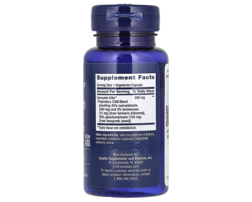 Екстракт куркуми Life Extension (Curcumin Elite), 30 вегетаріанських капсул Екстракт куркуми Life Extension (Curcumin Elite), 30 вегетаріанських капсул