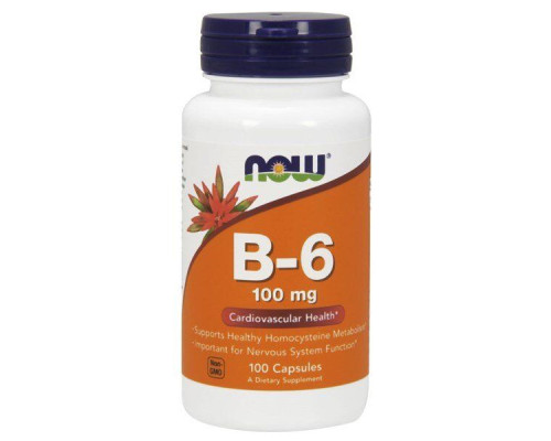 Витамин В6 Now Foods (Vitamin B6) 100 мг 100 капсул