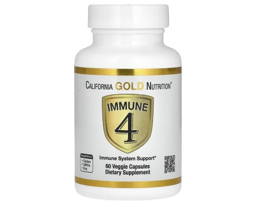 Засіб для зміцнення імунітету Immune 4 California Gold Nutrition, 60 вегетаріанських капсул Засіб для зміцнення імунітету Immune 4 California Gold Nutrition, 60 вегетаріанських капсул