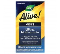 Ультрамультивітаміни для чоловіків Alive! Nature's Way 60 таблеток