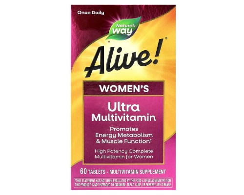 Ультрамультивітаміни для жінок Alive! Nature's Way 60 таблеток
