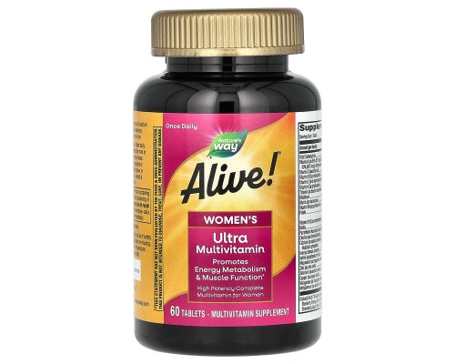Ультрамультивітаміни для жінок Alive! Nature's Way 60 таблеток