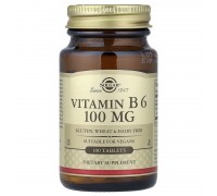 Вітамін В6 Solgar (Vitamin B6) 100 мг 100 таблеток