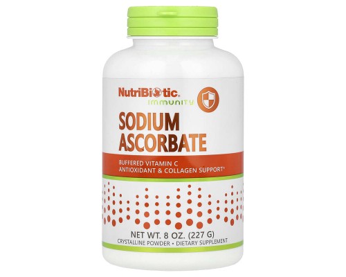 Аскорбат Натрію NutriBiotic 227 г кристалічного порошку Аскорбат Натрію NutriBiotic 227 г кристалічного порошку