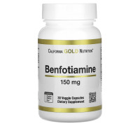 California Gold Nutrition, бенфотиамин, 150 мг, 30 растительных капсул