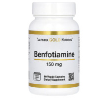 California Gold Nutrition, бенфотиамин, 150 мг, 90 растительных капсул