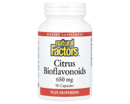     Natural Factors, цитрусовые биофлавоноиды с гесперидином, 650 мг, 90 капсул