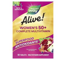 Комплекс мультивітамінів для жінок віком від 50 років Alive! Nature's Way 50 таблеток