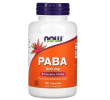ПАБК (Вітамін В10) NOW Foods (PABA) 500 мг, 100 капсул