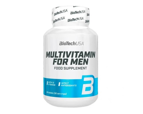 Мультивітаміни для чоловіків Biotech USA (Multivitamin for Men) 60 таблеток Мультивітаміни для чоловіків Biotech USA (Multivitamin for Men) 60 таблеток