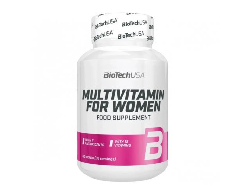 Мультивітаміни для жінок Biotech USA (Multivitamin for Women) 60 таблеток Мультивітаміни для жінок Biotech USA (Multivitamin for Women) 60 таблеток
