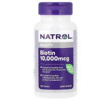 Біотин Natrol 10 000 мкг, 100 таблеток