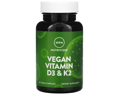 Вітаміни D3 і K2 для веганів MRM Nutrition 60 веганських капсул Вітаміни D3 і K2 для веганів MRM Nutrition 60 веганських капсул