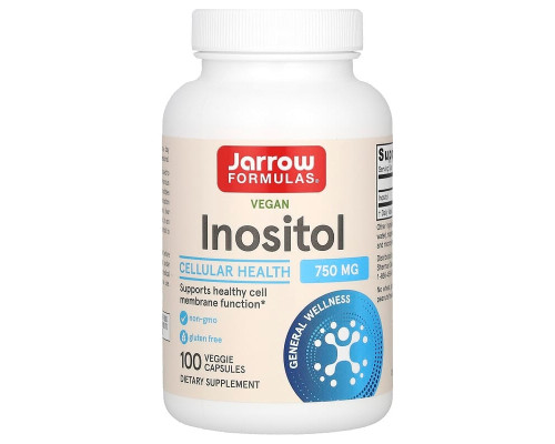 Инозитол веганский Inositol Jarrow Formulas 750 мг, 100 веганских капсулы