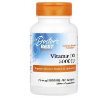 Вітамін Д3 Doctor's Best 5000 МО 180 капсул