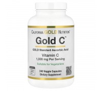 Вітамін С класу USP California Gold Nutrition (Gold C) 1000 мг, 240 вегетаріанських капсул
