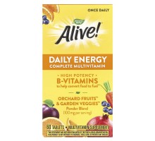 Комплекс мультивітамінів та мультимінералів для щоденного поповнення запасу енергії Alive! Nature's Way 60 таблеток