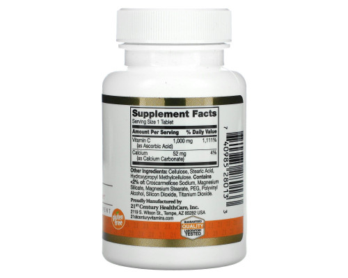 Витамин С 21st Century (Vitamin C) 1000 мг 60 таблеток