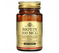 Біотин Solgar 300 мкг, 100 таблеток