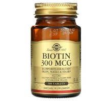 Біотин Solgar 300 мкг, 100 таблеток