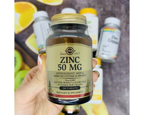 Цинк, Zinc, Solgar, 50 мг, 100 таблеток Цинк, Zinc, Solgar, 50 мг, 100 таблеток