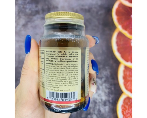 Solgar, мелатонін, melatonin, 3 мг, 120 жувальних таблеток Solgar, мелатонін, melatonin, 3 мг, 120 жувальних таблеток
