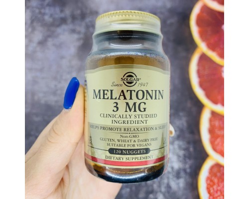 Solgar, мелатонін, melatonin, 3 мг, 120 жувальних таблеток Solgar, мелатонін, melatonin, 3 мг, 120 жувальних таблеток