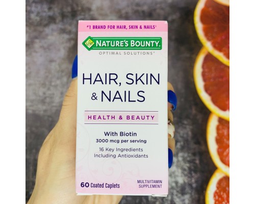 Nature's Bounty, Hair, Skin & Nails, 60 капсул, покрытых оболочкой Nature's Bounty, Hair, Skin & Nails, 60 капсул, покрытых оболочкой
