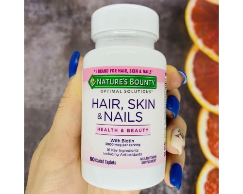 Nature's Bounty, Hair, Skin & Nails, 60 капсул, покрытых оболочкой Nature's Bounty, Hair, Skin & Nails, 60 капсул, покрытых оболочкой