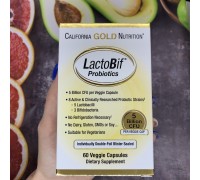 California Gold Nutrition, LactoBif, пробіотики, 5 млрд КУО, 60 рослинних капсул