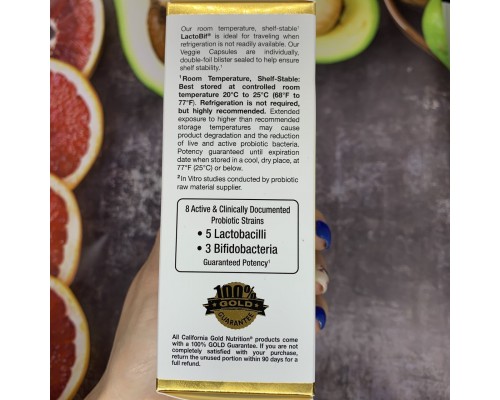 California Gold Nutrition, LactoBif, пробіотики, 30 млрд КУО, 60 вегетаріанських капсул California Gold Nutrition, LactoBif, пробіотики, 30 млрд КУО, 60 вегетаріанських капсул