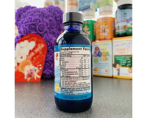 Nordic Naturals, ДГК для дітей віком від 1 до 6 років, зі смаком полуниці, 530 мг, 119 мл Nordic Naturals, ДГК для дітей віком від 1 до 6 років, зі смаком полуниці, 530 мг, 119 мл