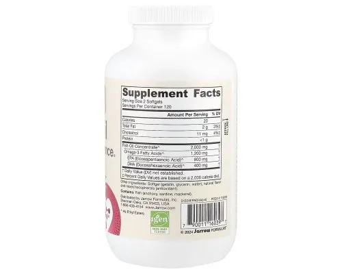 ЕПК-ДГК Jarrow Formulas (EPA-DHA Balance) 240 желатинових капсул ЕПК-ДГК Jarrow Formulas (EPA-DHA Balance) 240 желатинових капсул