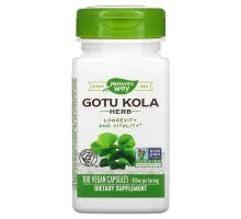 Готу кола, трава, Nature's Way, 475 мг, 100 вегетаріанських капсул