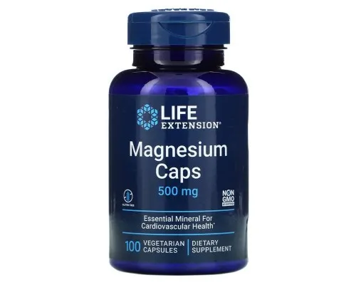 Life Extension, капсулы с магнием, 500 мг, 100 вегетарианских капсул Life Extension, капсулы с магнием, 500 мг, 100 вегетарианских капсул