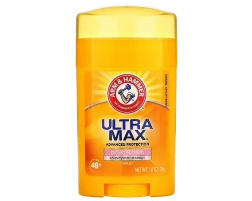 UltraMax, Антиперспирант, твердый дезодорант, для женщин, порошок Fresh, Arm & Hammer, 1,0 унция (28 г) UltraMax, Антиперспирант, твердый дезодорант, для женщин, порошок Fresh, Arm & Hammer, 1,0 унция (28 г)