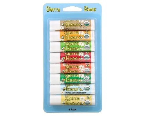 Бальзами для губ різні Sierra Bees (Lip Balm) 8 шт. по 4.25 г Бальзами для губ різні Sierra Bees (Lip Balm) 8 шт. по 4.25 г