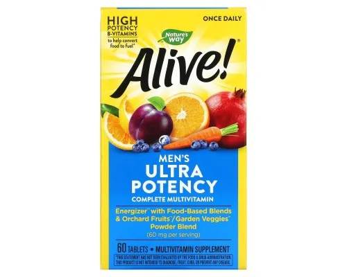 Мультивітаміни для чоловіків - найповніший комплекс Nature's Way (Alive! Men's multi-vitamin) 60 таблеток Мультивітаміни для чоловіків - найповніший комплекс Nature's Way (Alive! Men's multi-vitamin) 60 таблеток