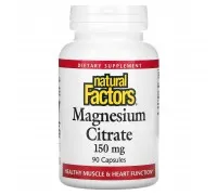 Цитрат магнію, Natural Factors, 150 мг, 90 капсул