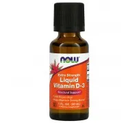 Жидкий витамин Д3 Now Foods (Vitamin D-3 Liquid Extra Strength) 1000 МЕ 30 мл
